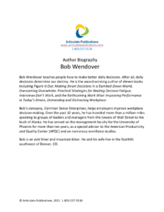 Bob Wendover Author Biography